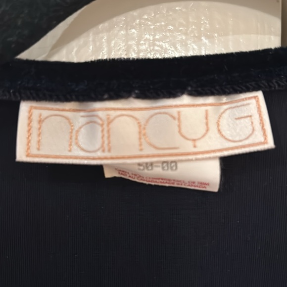 Deep Navy Velvet Long Tank Dress with Bolero Jacket - Picture 6 of 6